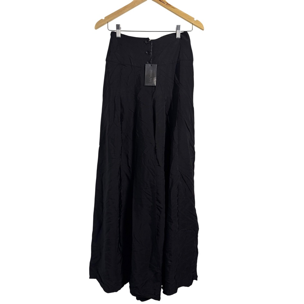 Smart Work Wear Patrizia Pepe Wide Leg Palazzo Pants IT 38 US 2 Black High Waist